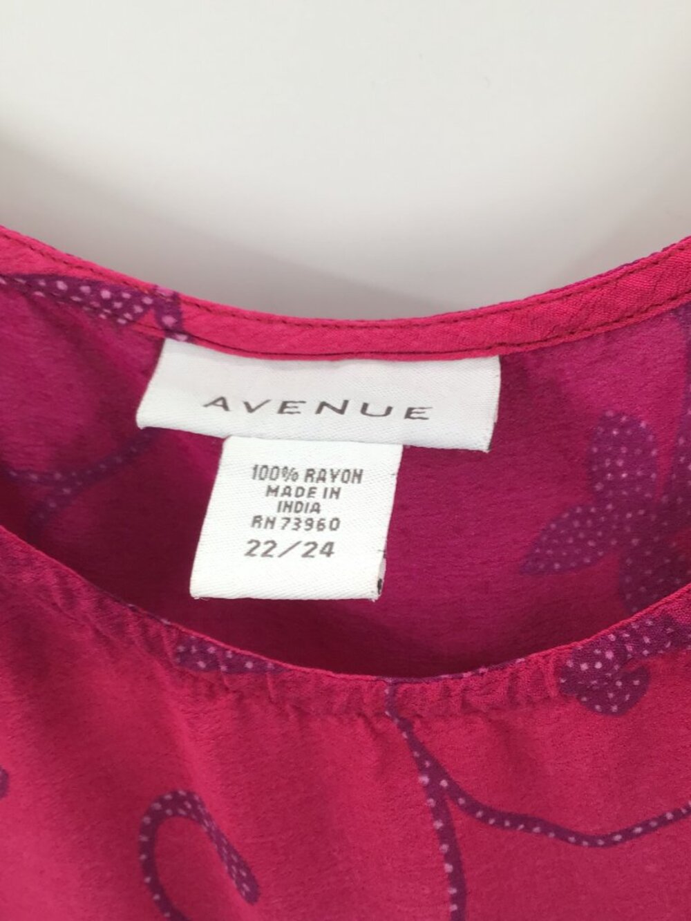 Vintage Womens 22/24 Dopamine Pink Purple Ombre Floral Print Sun Dress Cover Up - Picture 9 of 10